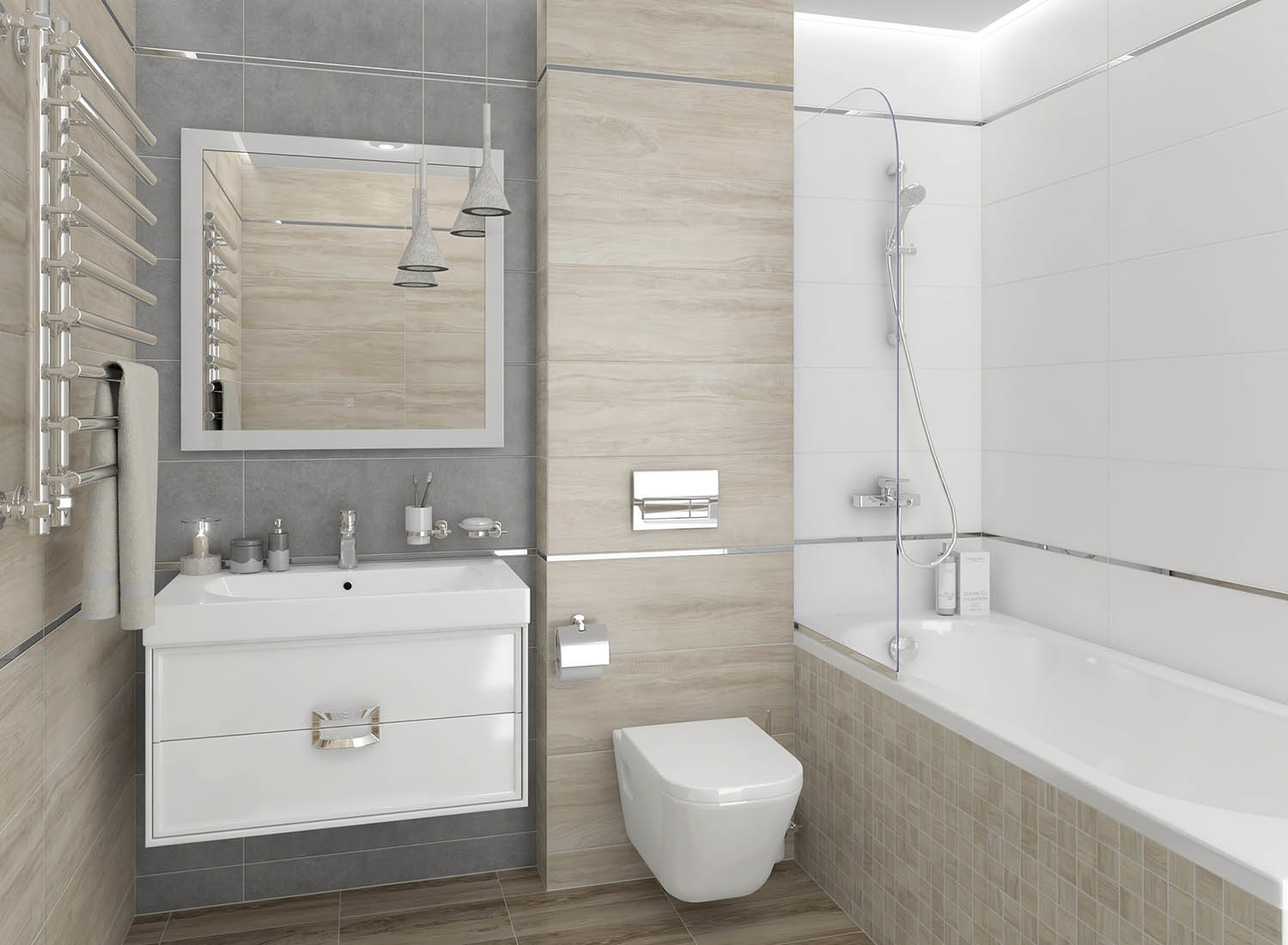 Современный дизайн ванной комнаты | Фото, тренды, новинки