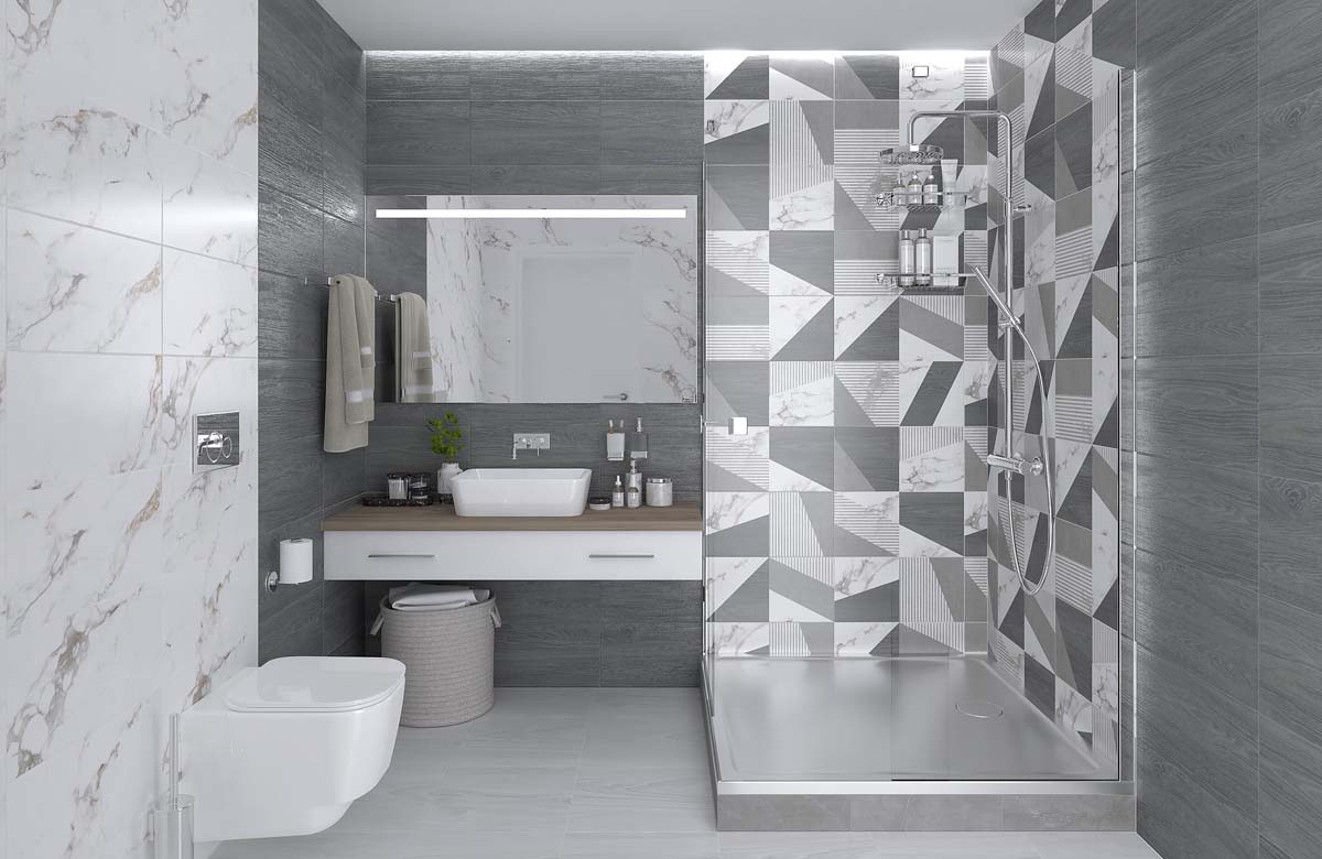 Черно-белая ванная комната: фотопримеров дизайна | internat-mednogorsk.ru