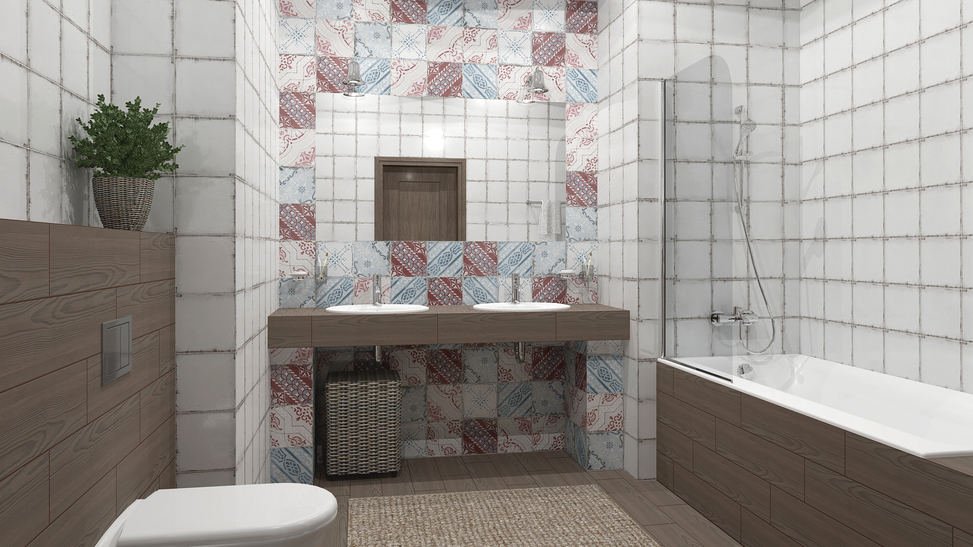 Дизайн-проект Portofino плитка готовые решения для ванной комнаты цена