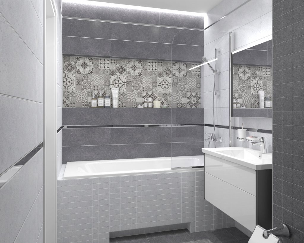 Дизайн ванной комнаты серого цвета: 150+ реальных фото примеров